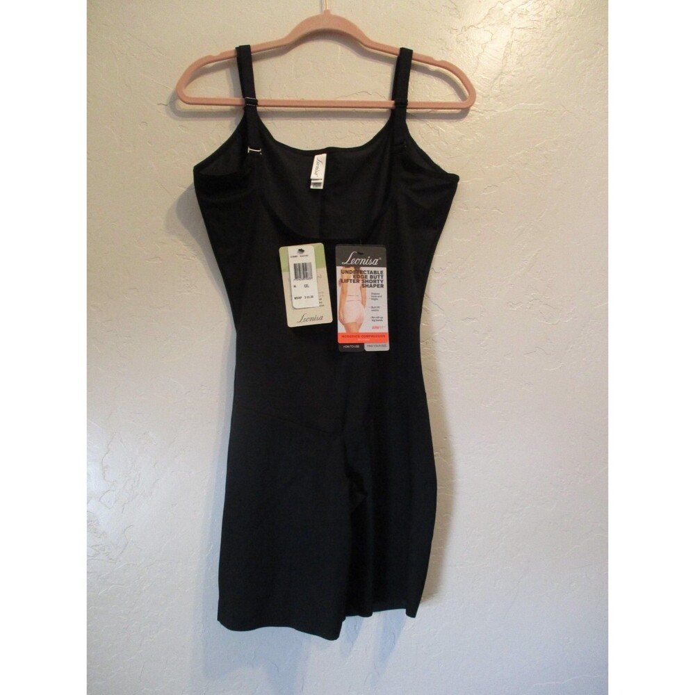 Leonisa Tummy-Control Durafit Open Bust Faja Body Shaper 018493 Black Sz XXL